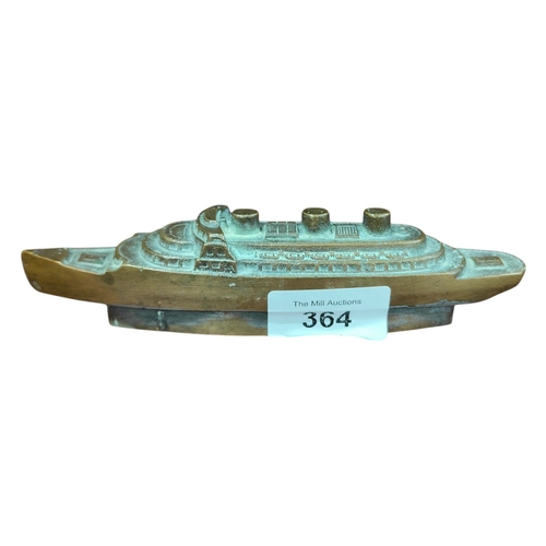 364 - BRONZE ANTIQUE SHIP