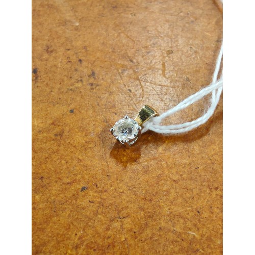 360 - 9CT GOLD AND DIAMOND PENDANT