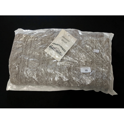 18 - ARAN JUMPER AS NEW SIZE MEDIUM