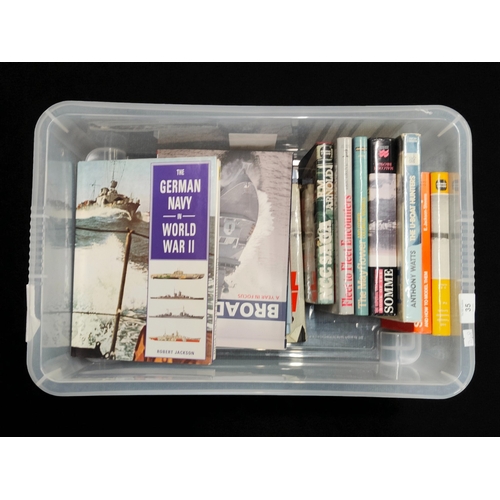 35 - BOX OF MILITARY BOOKS