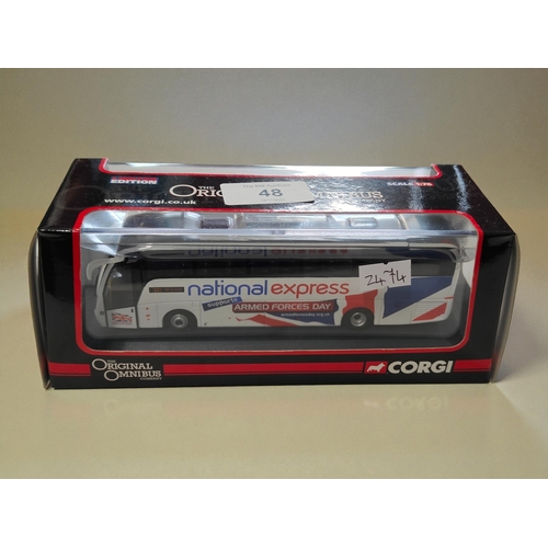 48 - CORGI OMNIBUS LIMITED EDITION CAET AND LEVANTE NATIONAL EXPRESS UNION FLAG BRITISH ARMED FORCES DAY ... 