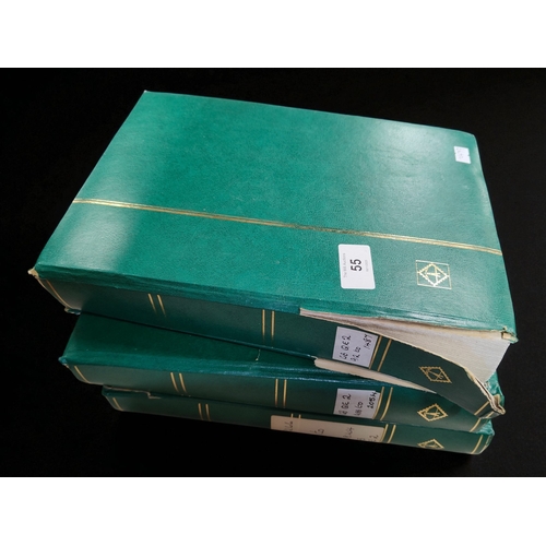 55 - 3 GB STAMP ALBUMS