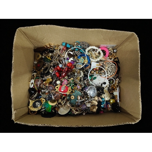 57 - BOX OF COSTUME JEWELLERY