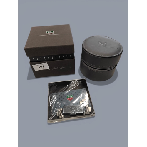 107 - GENTS TAG HEUR BOX AND SOME LINKS