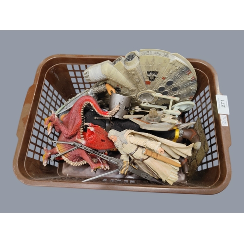 271 - BOXLOT OF VINTAGE STAR WARS FIGURES