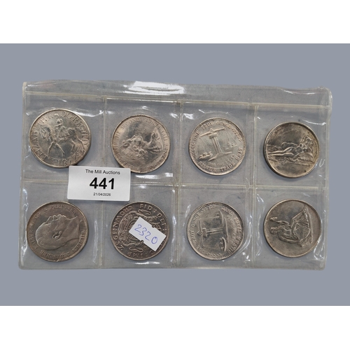 441 - SHEET OF 8 COLLECTORS COINS