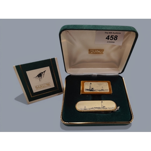 458 - VINTAGE POCKET KNIFE AND MONEY CLIP SET
