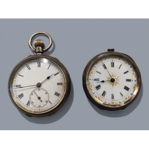 461 - 2 SILVER FOB WATCHES