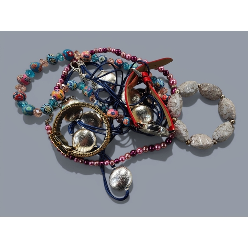 471 - BOX OF COSTUME JEWELLERY AND WATCHES