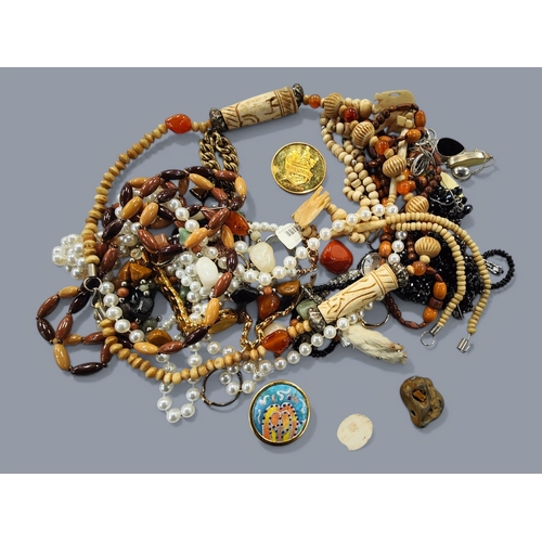 473 - BOX OF COSTUME JEWELLERY