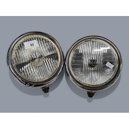80 - 2 VINTAGE CAR 7 INCH HEADLIGHTS