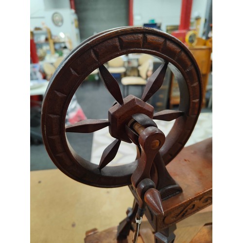449 - LONG KESH PRISON ART SPINNING WHEEL (PADDY CAMPBELL CAGE 21 LONG KESH SEPTEMBER 1975) TO THE BASE