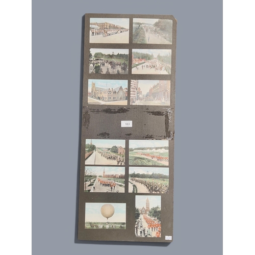 103 - 12 VARIOUS POSTCARDS OF ALDERSHOT