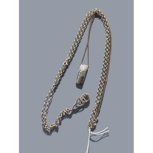 479 - 2 SILVER NECKLACES