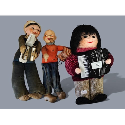 69 - 2 NORAHWELLINGS DOLLS AND 1 OTHER