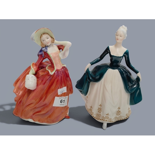 61 - 2 LARGE ROYAL DOULTON LADIES