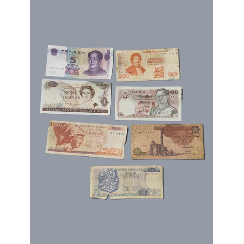 7 VARIOUS FOREIGN BANKNOTES