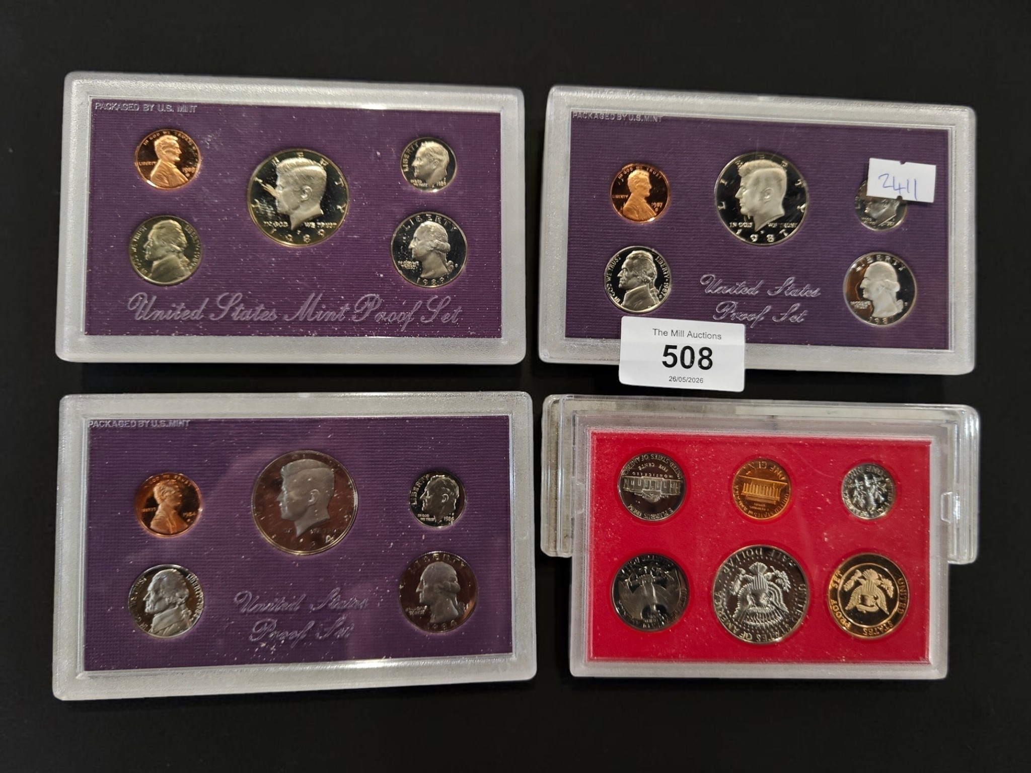 4 SETS OF AMERICAN COINS