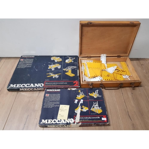 177 - MECCANO 1 AND 2 STILL BOXED PLUS SPARE PARTS