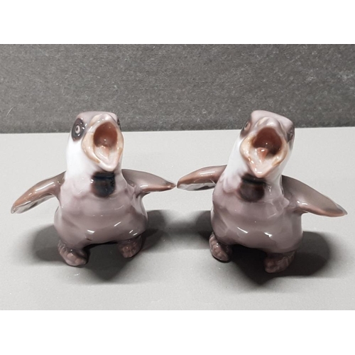 253 - PAIR OF DANISH BING AND GRONDAHL PORCELAIN SPARROW CHICKS