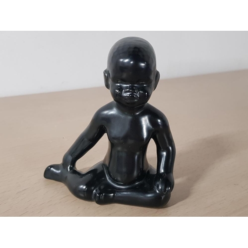 319 - HORNSEA POTTERY ULROME MATT BLACK BAMBINO FIGURE