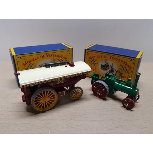 143 - TWO VINTAGE MODELS OF YESTERYEAR ALCHIN TRACTION ENGINE AND FOWLER BIG LION SHOWMANS ENGINE SERIES B... 