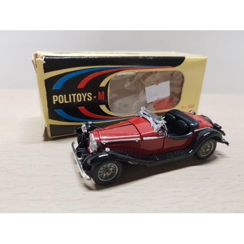 145 - VINTAGE POLITOYS DIE CAST VEHICLE ALFA ROMEO GS ZAGATO WITH ORIGINAL BOX