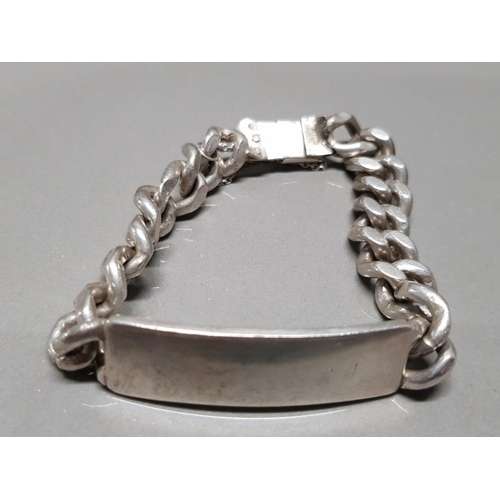 263 - HALLMARKED BIRMINGHAM SILVER ID BRACELET 54.3G