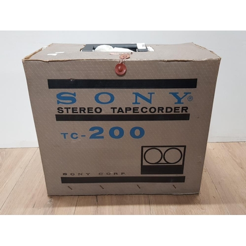 356 - VINTAGE SONY TC-200 STEREO TAPECORDER IN ORIGINAL BOX