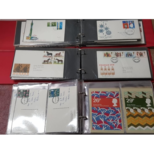 53 - 2 ALBUMS CONTAINING A COLLECTION OF 100 BRITISH FIRST DAY COVERS DATES RANGING FROM 1966-1980 ALSO I... 