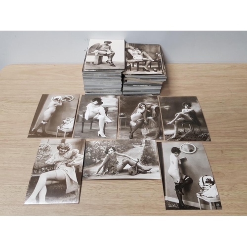 58 - LARGE QUANTITY OF EROTIC POST CARDS 336 IN TOTAL OF REPRODUCTIONS OF THE OLD ORIGINALS