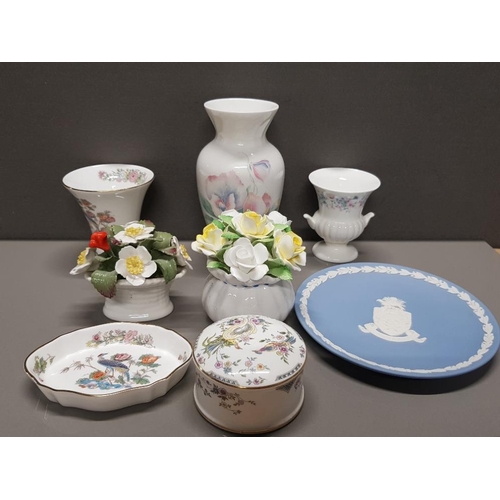 227 - 8 PIECES OF ASSORTED WARE INC WEDGWOOD COALPORT AYNSLEY AND ROYAL DOULTON