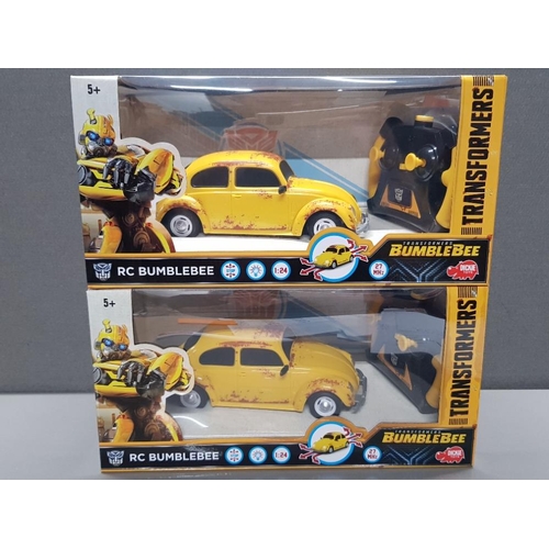 290 - 2 RC TRANSFORMERS BUMBLEBEE CARS UNOPENED IN BOXES