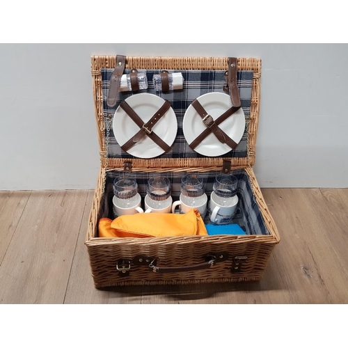 304 - VINTAGE WICKER PICNIC SET