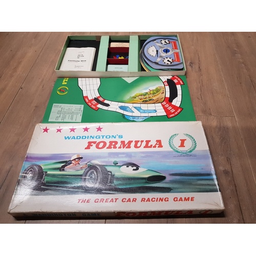 120 - 2 VINTAGE BOXED GAMES INC WADDINGTONS FORMULA 1 AND RACING YACHTS