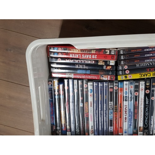 126 - A BOX OF ASSORTED DVDS