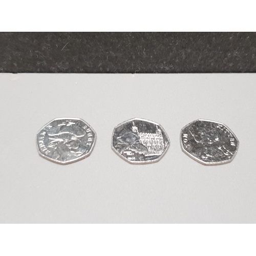 144 - 10 COLLECTABLE 50 PENCE PIECES INC PADDINGTON BEAR BENJAMIN BUNNY AND OTHERS