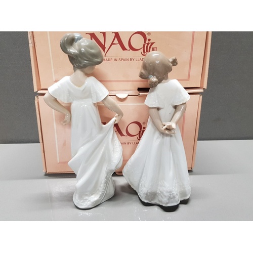 176 - 2 NAO BY LLADRO FIGURES 1110 HOW PRETTY AND 1109 SO SHY BOTH WITH ORIGINAL BOXES