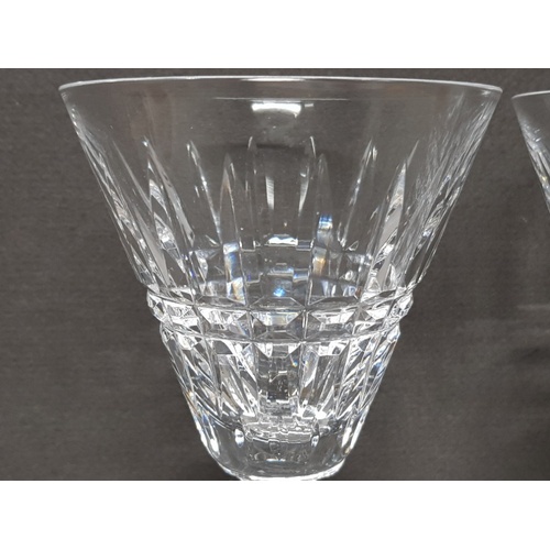 183 - 2 STUNNING WATERFORD STEMWARE, LISMORE TALL LEAD CRYSTAL WINE GLASSES