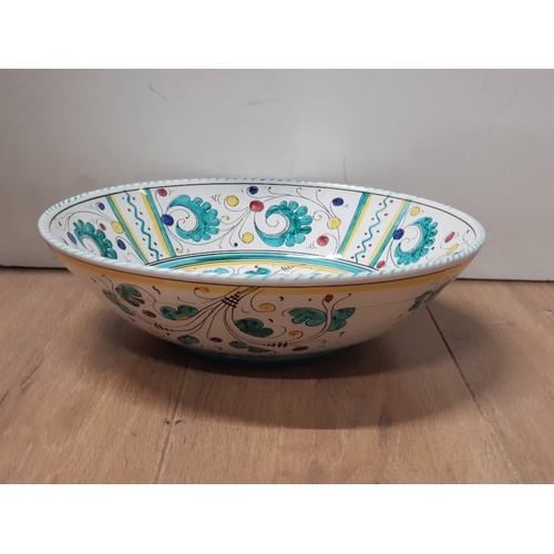 206 - SBERNA DERUTA ITALIAN HAND PAINTED POTTERY CERAMIC BOWL