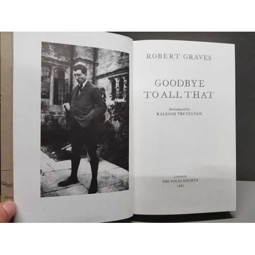 213 - 2 BOOKS BOTH FROM THE FOLIO SOCIETY INCLUDES GOODBYE TO ALL THAT BY ROBERT GRAVES AND MEMOIRS OF A S... 