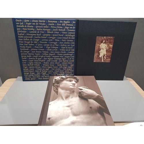 214 - 3 BOOKS ALL FROM THE FOLIO SOCIETY INCLUDES MICHELANGELO THE BOOK OF THE 100 GREATEST PAINTINGS AND ... 