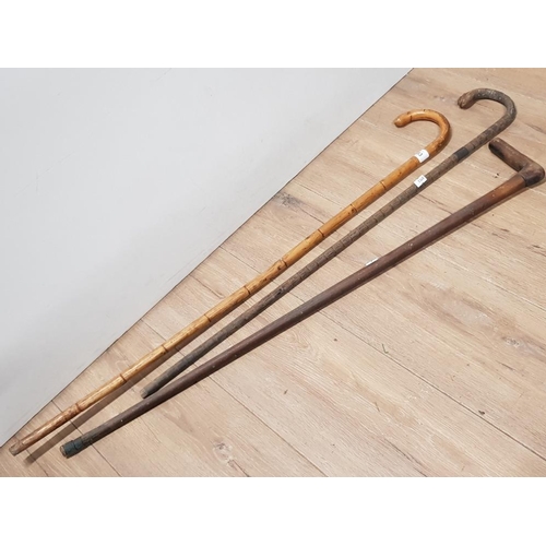 383 - 3 VINTAGE WALKING STICKS