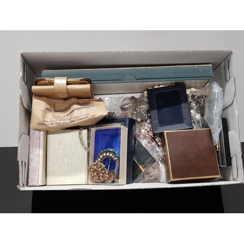 66 - BOX OF COSTUME JEWELLERY