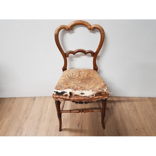 98 - LATE VICTORIAN SIMULATED ROSEWOOD LADIES BEDROOM CHAIR