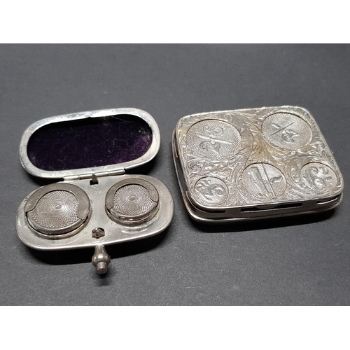 44 - VINTAGE SOVEREIGN 5 COIN HOLDER AND HALF SOVEREIGN DOUBLE CASE