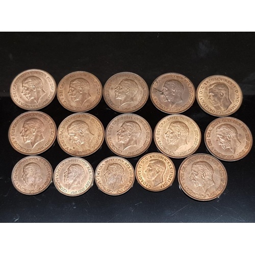 1 - 4 1935 ONE PENNY COINS PLUS 6 DATED 1936 UNCIRCULATED WITH VARYING DEGREES OF LUSTRE, TOGETHER WITH ... 