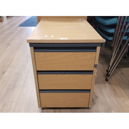 268 - A 3 DRAWER FILING CHEST 40CM BY 57CM BY 62CM