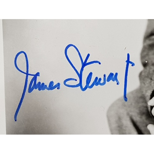 66 - JAMES STEWART SIGNED PUBLICITY PHOTOGRAPH 11X9 INCHES