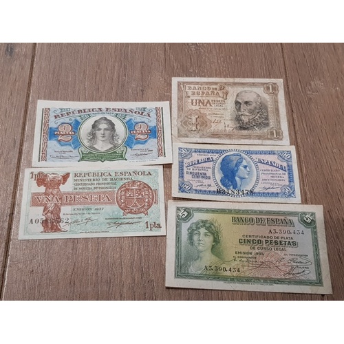 73 - 11 SPANISH BANK NOTES INCLUDES 1 50 5 PESETAS ETC MAINLY UNCIRCULATED